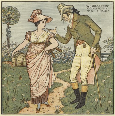 ¿A dónde vas, mi linda doncella? de Walter Crane